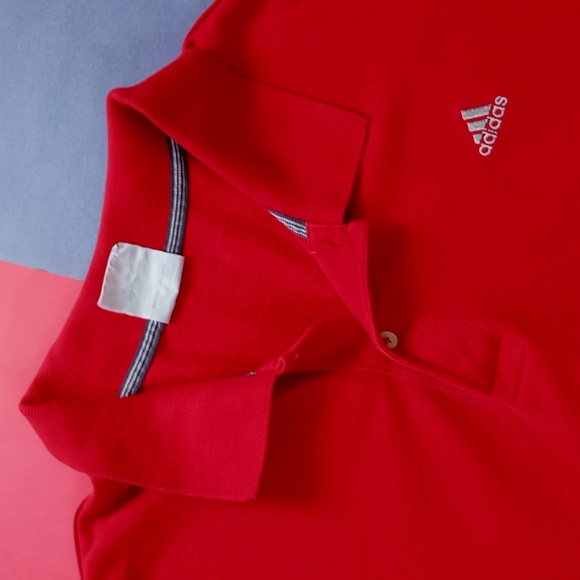 2007 Adidas Essential Polo Shirt Red